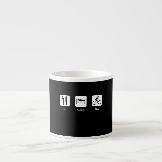 Eat Sleep Bike Espresso Cup (Front)