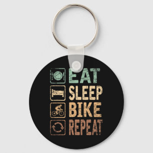 Eat Sleep Bike Repeat Bicycle Keychain