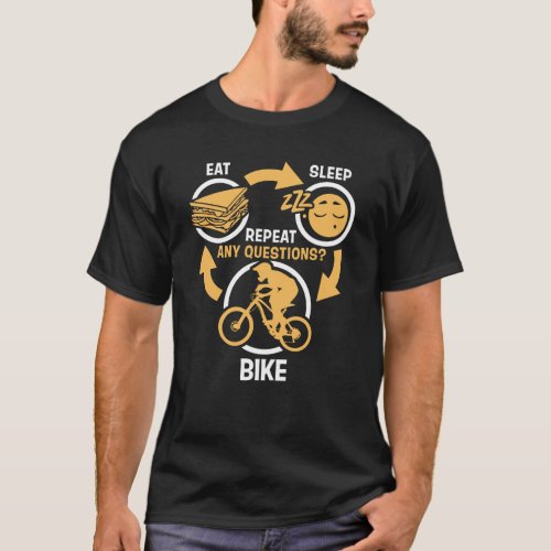 Eat Sleep Bike Repeat _ Funny Biking T_Shirt