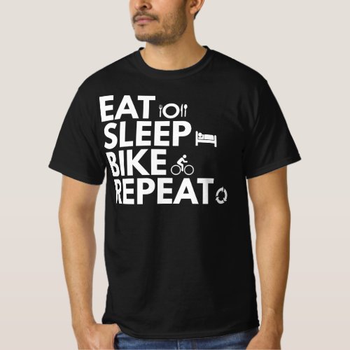 Eat Sleep Bike Repeat Mountain Biking Adventure T_Shirt