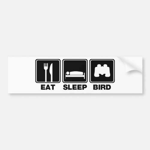 Eat Sleep Bird bins Bumper Sticker