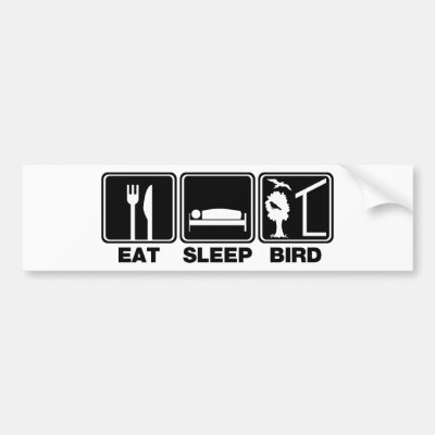 Eat Sleep Bird (blind) Bumper Sticker
