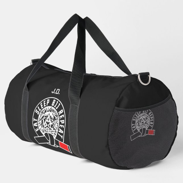 Eat Sleep BJJ Repeat "Customizable" Gi Duffle Bag (Right Corner)