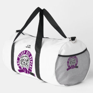 Eat Sleep BJJ Repeat - Purple Belt "Customizable" Duffle Bag