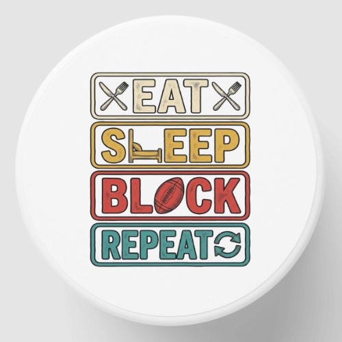 Eat Sleep Block Repeat Football Vintage Shirt Desi Mini Candle Favors