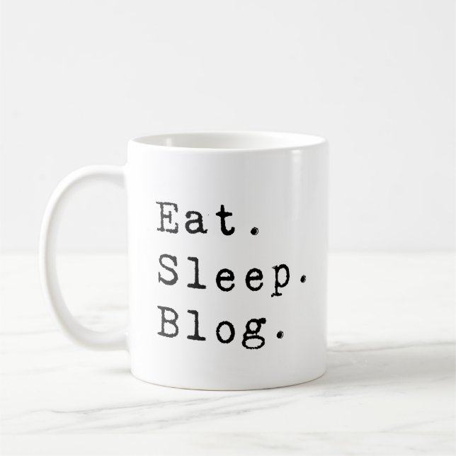 Eat Sleep Blog Coffee Mug (Left)