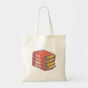 Eat Sleep Books Repeat Tote Bag