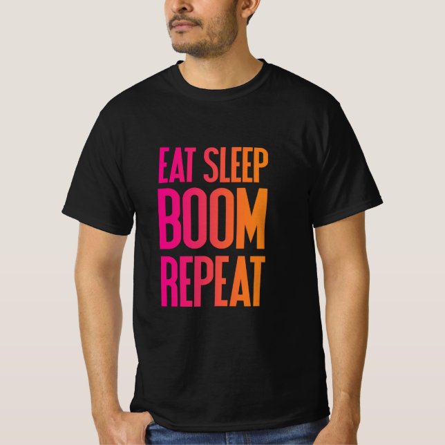 Eat Sleep Boom Repeat - Festival Tee (Front)