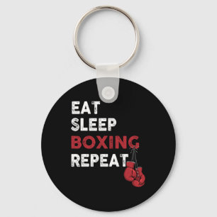 Eat Sleep Box - Boxing Lover Gym Boxer Kickboxing Keychain