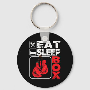 Eat Sleep Box - Boxing Lover Gym Boxer Kickboxing  Keychain