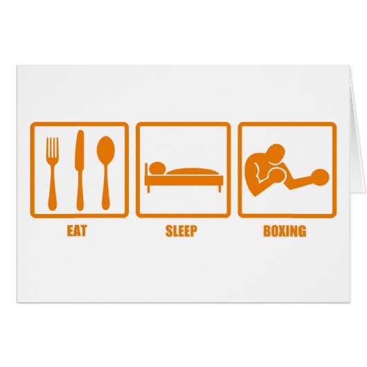 Eat Sleep Boxing Cards (Front Horizontal)