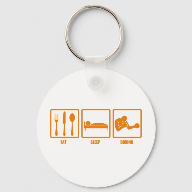Eat Sleep Boxing Keychain (Front)