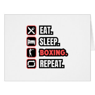 Eat Sleep Boxing Repeat Cards