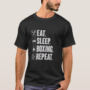Eat Sleep Boxing Repeat - Funny Retro Man Boxing G T-Shirt