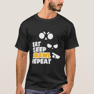 Eat Sleep Brawl Repeat Gamer Mobile Game Brawl Wit T-Shirt