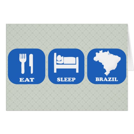 Eat Sleep Brazil Cards (Front Horizontal)