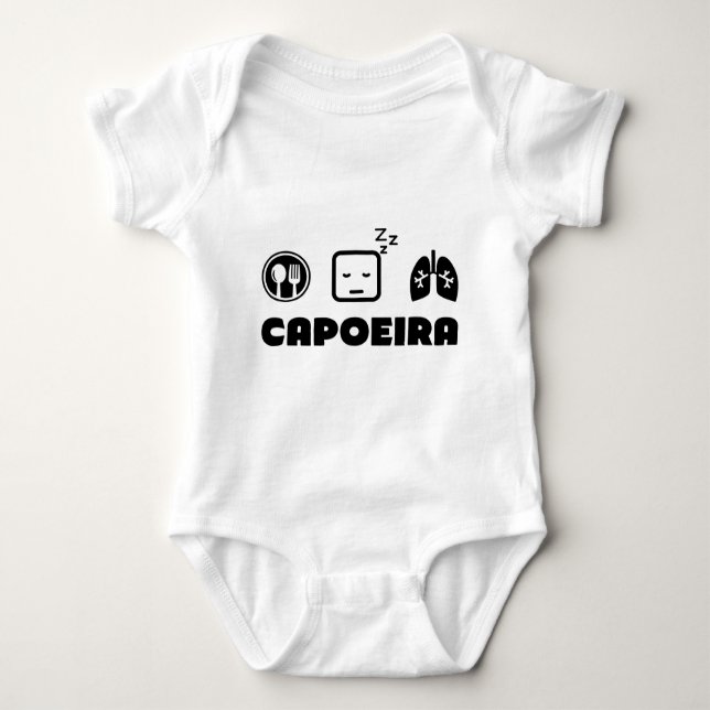 Eat Sleep Breathe Capoeira Baby Bodysuit (Front)