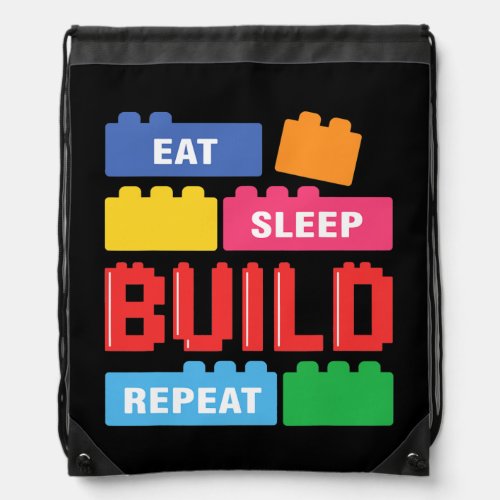 Eat Sleep Build Repeat Engineer And Architect  Drawstring Bag