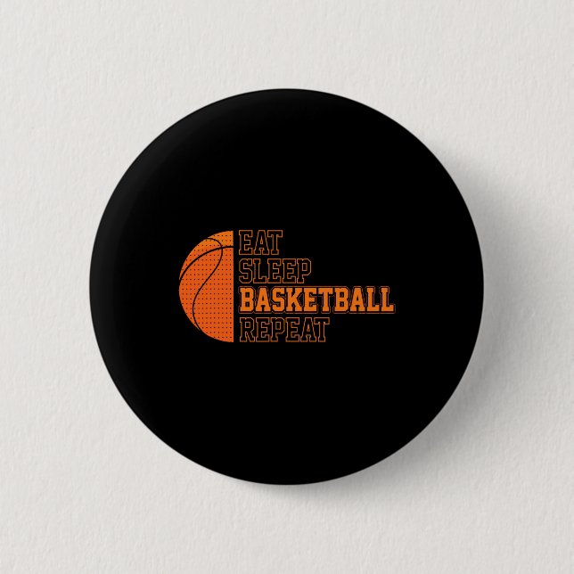 Eat. Sleep. Bysketbyll. Repeat. Bysketbyll Player  Button (Front)