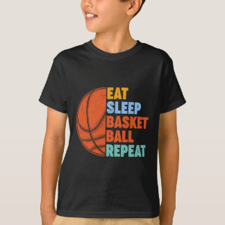 Eat Sleep Bysketbyll Repeat For Men Teens Boys Gir T-Shirt