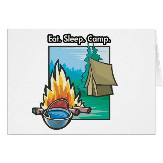 Eat, Sleep, Camp Cards (Front Horizontal)