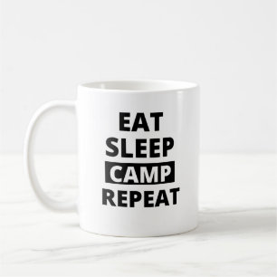 Eat sleep camp repeat coffee mug