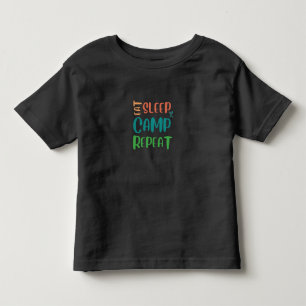 Eat Sleep Camp Repeat – The Ultimate Camping Life Toddler T-shirt
