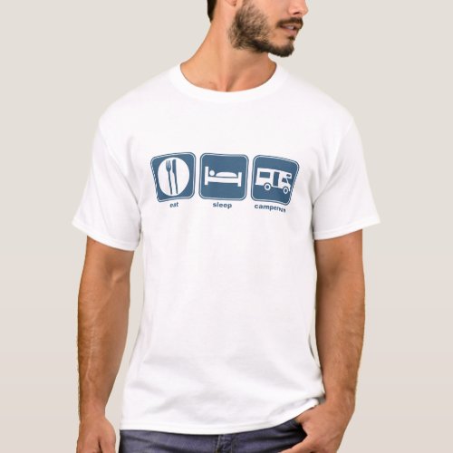 eat sleep campervan T_Shirt