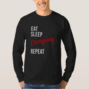 Eat Sleep Camping Motorhome Camper Caravan Tents T-Shirt