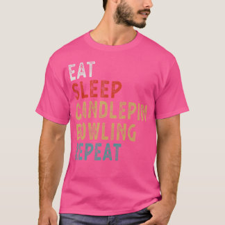 Eat Sleep Candlepin Bowling Repeat Funny Player Id T-Shirt