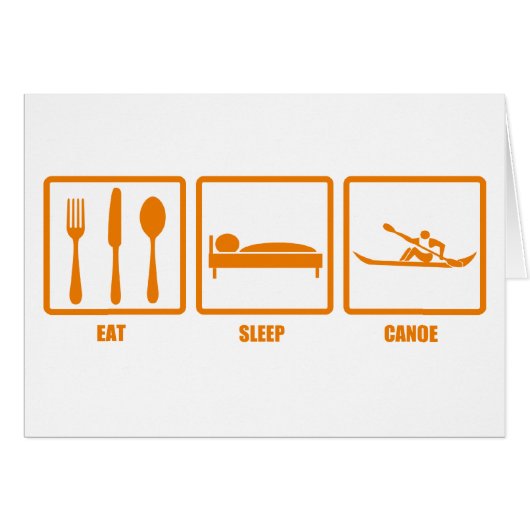 Eat Sleep Canoe Cards (Front Horizontal)