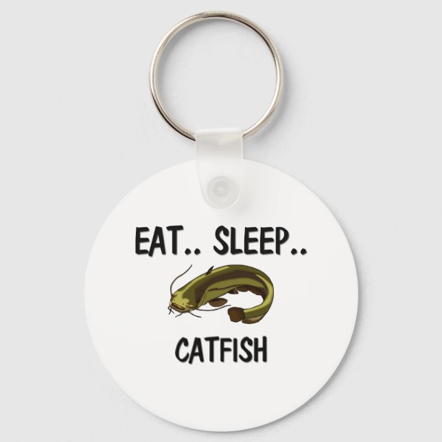 Eat Sleep CATFISH Keychain (Front)