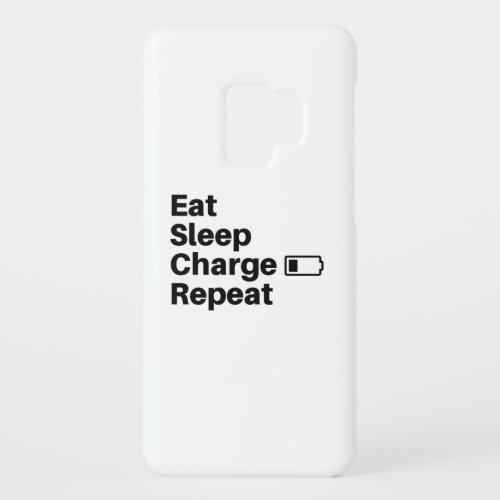 Eat sleep charge repeat Case_Mate samsung galaxy s9 case