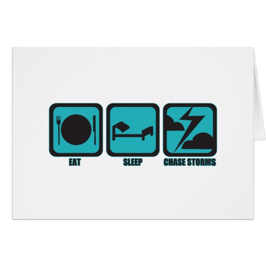 Eat Sleep Chase Storms Cards (Front Horizontal)