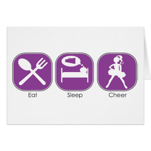 Eat Sleep Cheer Cards (Front Horizontal)