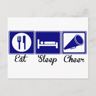 Eat, Sleep, Cheer Postcard
