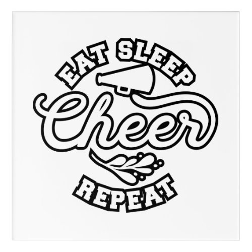 Eat Sleep Cheer Repeat Cheer Coach Ideas Acrylic Print