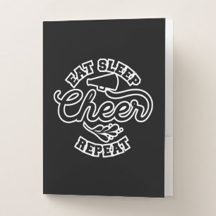 Eat Sleep Cheer Repeat Cheer Design Ideas Pocket Folder