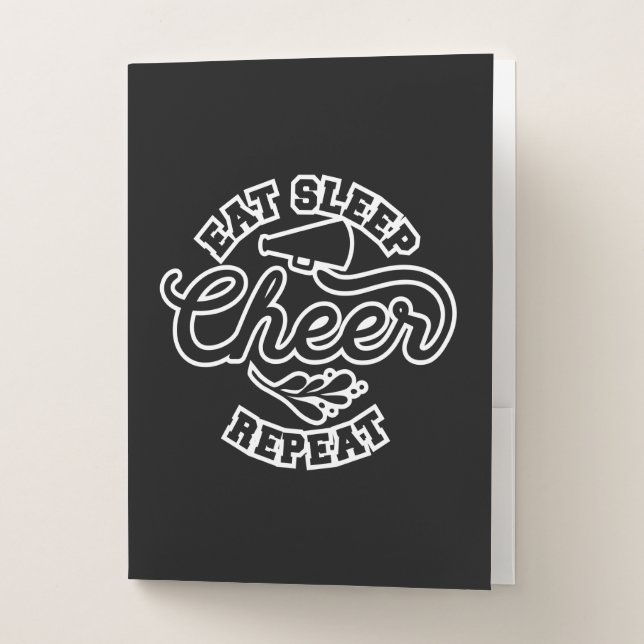 Eat Sleep Cheer Repeat Cheer Design Ideas Pocket Folder (Front)