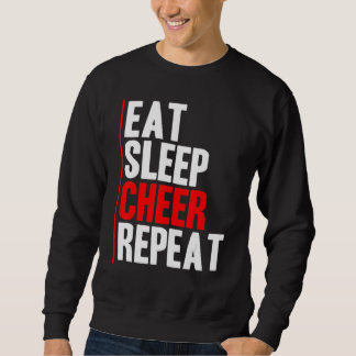 Eat Sleep Cheer Repeat Cheerleader Sweatshirt