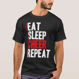 Eat Sleep Cheer Repeat Cheerleader T-Shirt