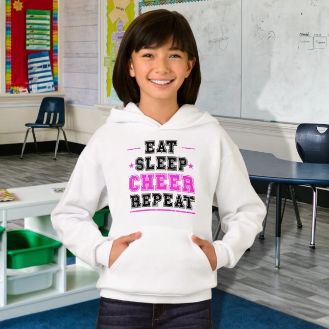 Eat Sleep Cheer Repeat Cheerleader T-Shirt Hoodie (Creator Uploaded)