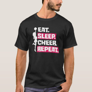 Eat Sleep Cheer Repeat Cheerleading Cheerleader T-Shirt