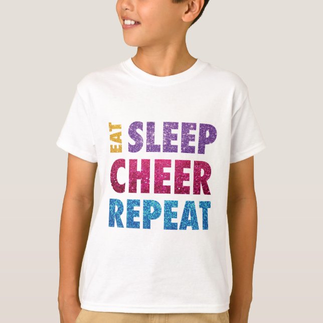 Eat Sleep Cheer Repeat T-Shirt (Front)