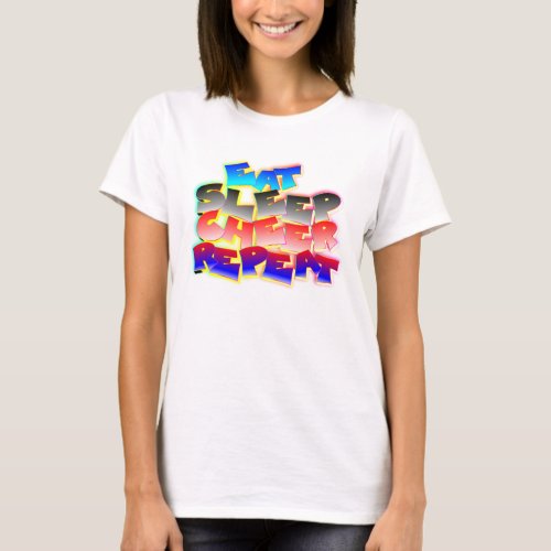 Eat Sleep CHEER Repeat T_shirt