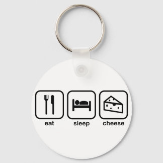 Eat Sleep Cheese Keychain