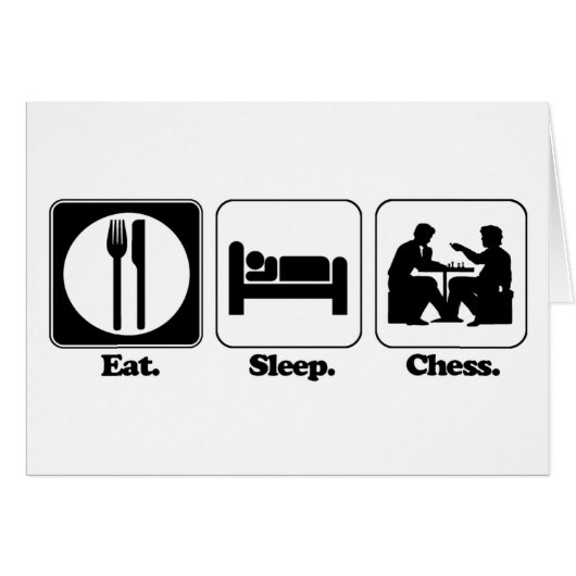 eat sleep chess cards (Front Horizontal)