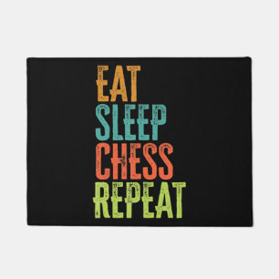 eat sleep chess repeat grand master coach legend doormat