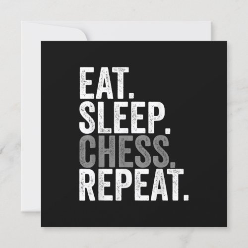 Eat Sleep Chess Repeat Player Board Kids Boy Game Invitation