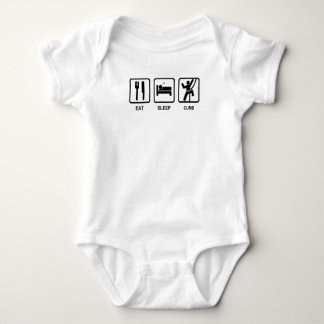 Eat Sleep Climb Mens Blue Mountaineering Rock Clim Baby Bodysuit